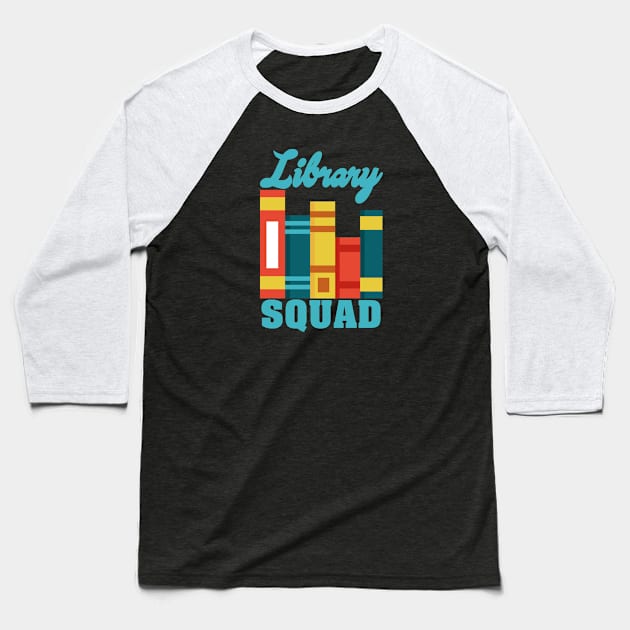 Library Squad Vintage Baseball T-Shirt by Recapaca